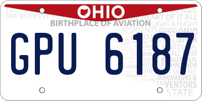 OH license plate GPU6187