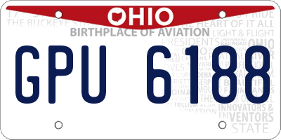 OH license plate GPU6188