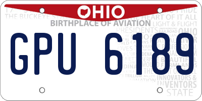 OH license plate GPU6189