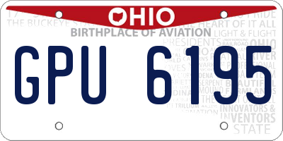 OH license plate GPU6195