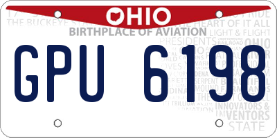 OH license plate GPU6198
