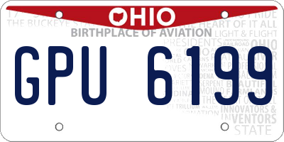 OH license plate GPU6199