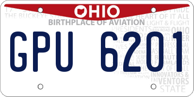 OH license plate GPU6201