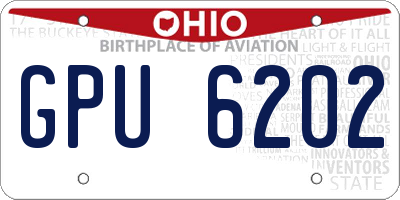 OH license plate GPU6202