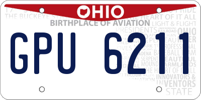 OH license plate GPU6211