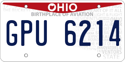 OH license plate GPU6214