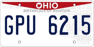 OH license plate GPU6215