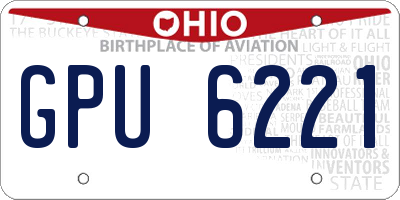 OH license plate GPU6221
