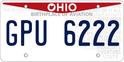 OH license plate GPU6222