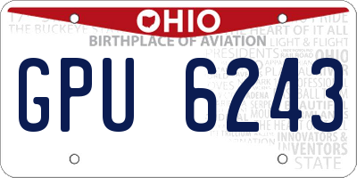 OH license plate GPU6243