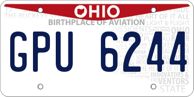 OH license plate GPU6244