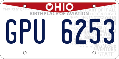 OH license plate GPU6253