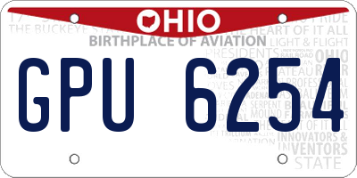 OH license plate GPU6254
