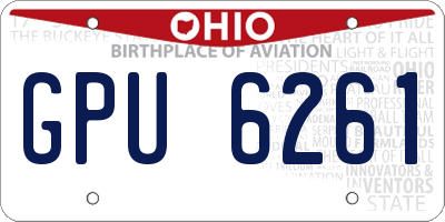 OH license plate GPU6261