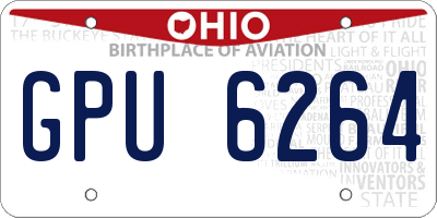 OH license plate GPU6264