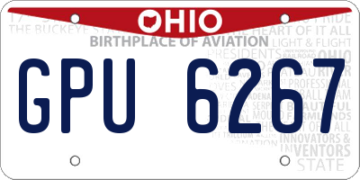 OH license plate GPU6267