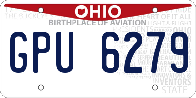 OH license plate GPU6279