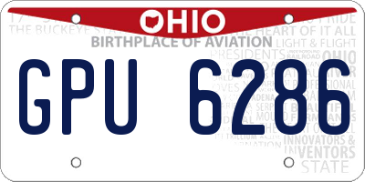 OH license plate GPU6286