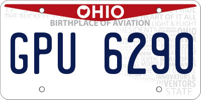 OH license plate GPU6290