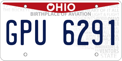 OH license plate GPU6291
