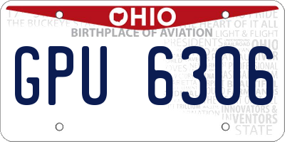 OH license plate GPU6306