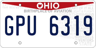 OH license plate GPU6319