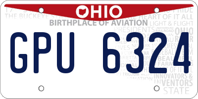 OH license plate GPU6324