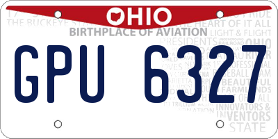 OH license plate GPU6327
