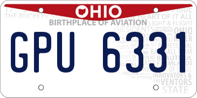 OH license plate GPU6331