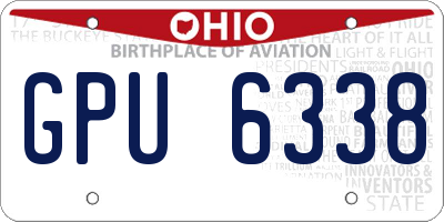 OH license plate GPU6338