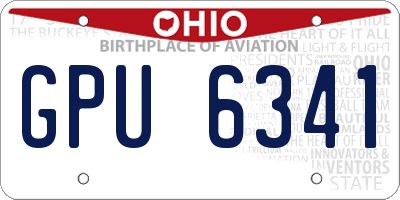 OH license plate GPU6341