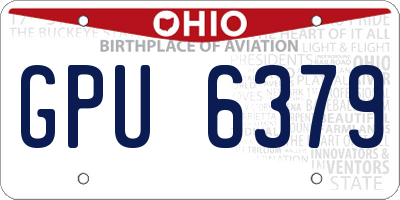 OH license plate GPU6379
