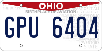OH license plate GPU6404
