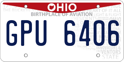 OH license plate GPU6406