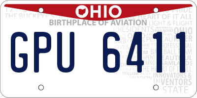 OH license plate GPU6411