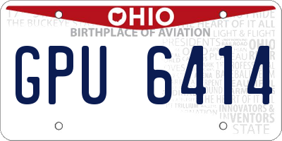OH license plate GPU6414