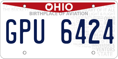 OH license plate GPU6424