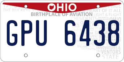 OH license plate GPU6438