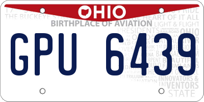 OH license plate GPU6439