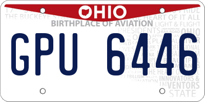 OH license plate GPU6446