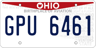 OH license plate GPU6461