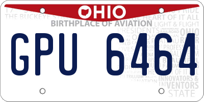 OH license plate GPU6464