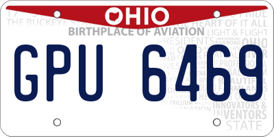 OH license plate GPU6469