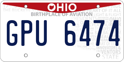 OH license plate GPU6474
