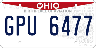 OH license plate GPU6477