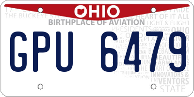 OH license plate GPU6479