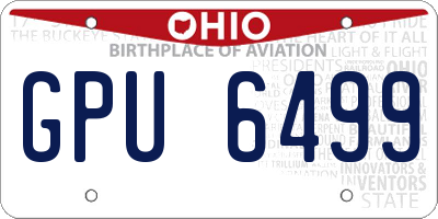 OH license plate GPU6499