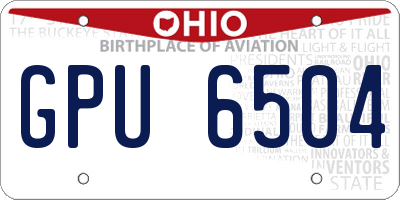 OH license plate GPU6504