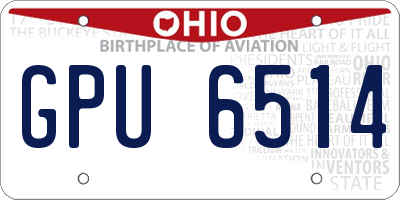 OH license plate GPU6514