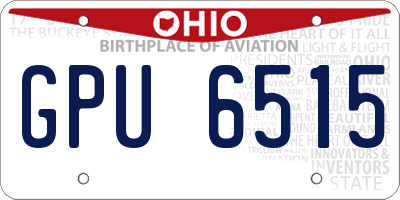 OH license plate GPU6515